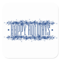 "Happy Holidays" holiday sticker