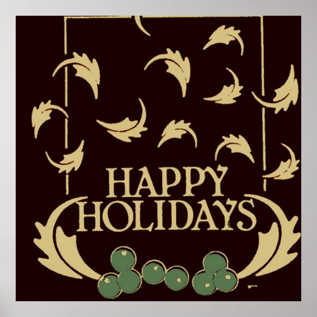 Happy Holidays Holly Poster (Front)