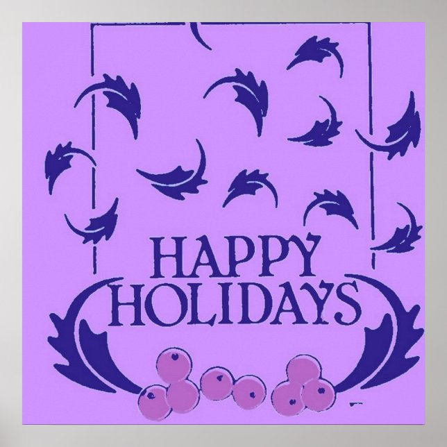 Happy Holidays Holly Poster (Front)