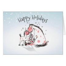 Happy Holidays Horse and Foal