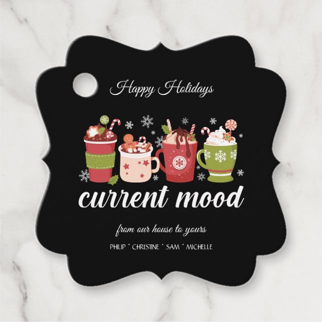 Happy Holidays - Hot Cocoa Favour Tags (Front)