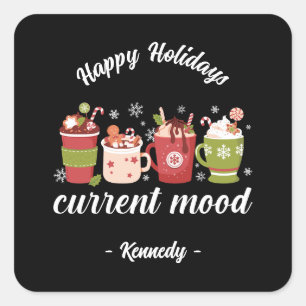 Happy Holidays - Hot Cocoa Square Sticker