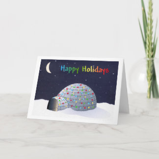 Happy Holidays-igloo Holiday Card