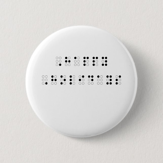 Happy Holidays in Braille 6 Cm Round Badge (Front)
