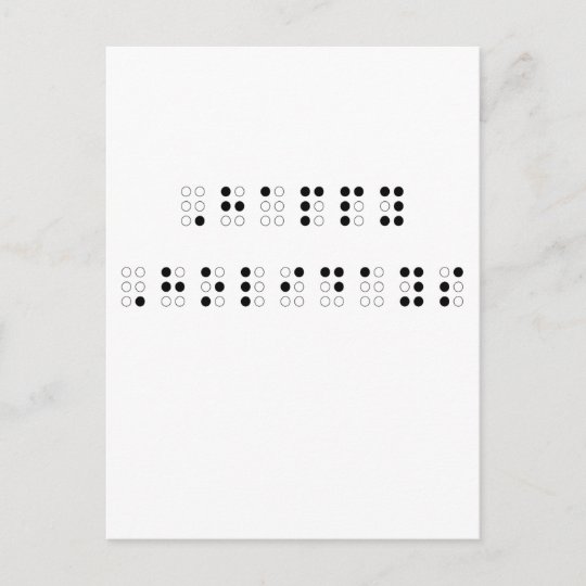 Happy Holidays in Braille Holiday Postcard Zazzle.co.uk