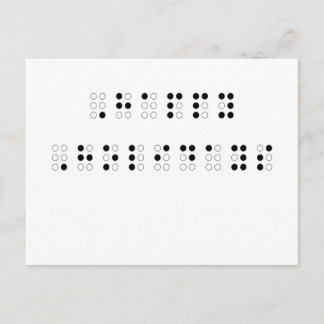 Happy Holidays in Braille Holiday Postcard