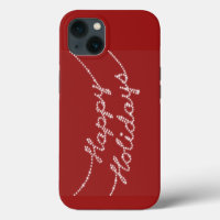Happy Holidays in String Lights iPhone Case