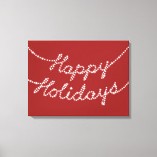 Happy Holidays in Twinkle Lights Canvas