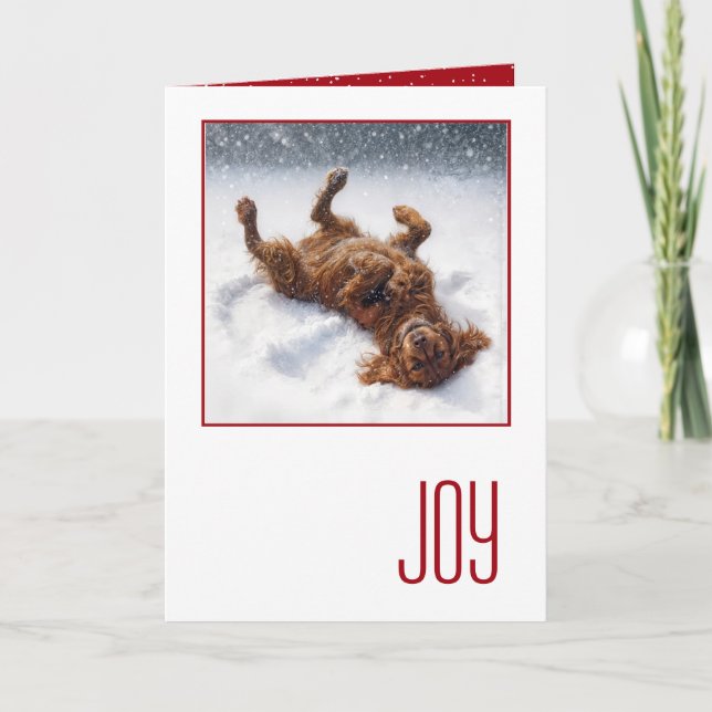 Happy Holidays Irish Setter Card (Front)