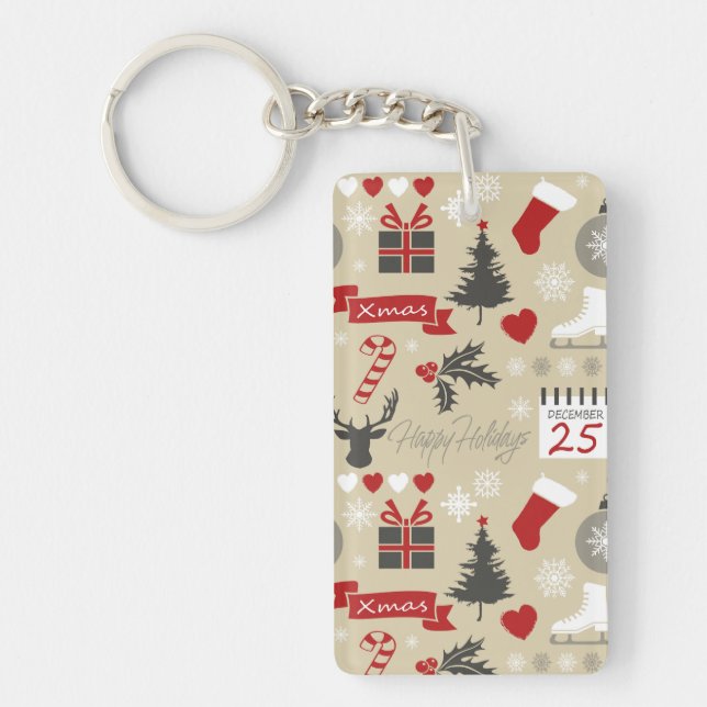 Happy Holidays Key Ring (Front)
