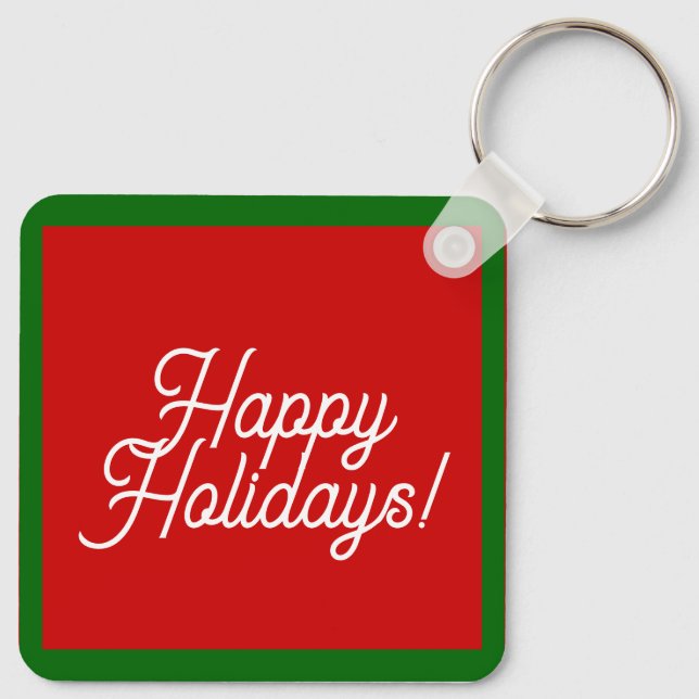 Happy Holidays Keychain (Back)