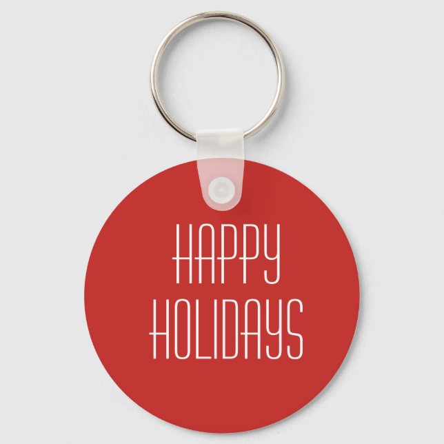 Happy Holidays Keychain (Front)