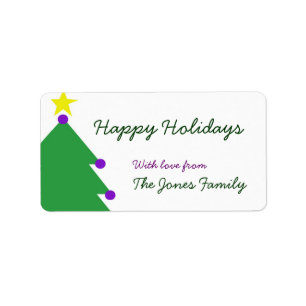 Happy Holidays Label