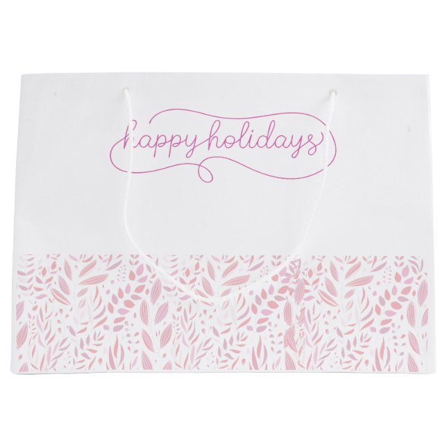 Happy Holidays Large Gift Bag (Front)