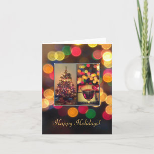 Happy Holidays lights Holiday Card