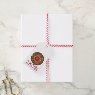 Happy Holidays Linzer Torte Christmas Cookie Gift Tags
