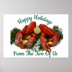 Happy Holidays Lobster Dinner Thunder_Cove Poster