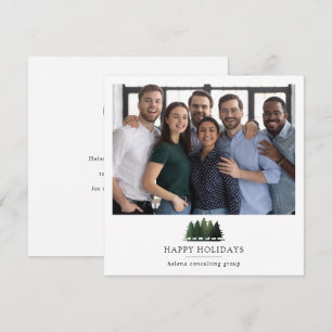 Happy Holidays Logo Corporate Christmas Photo Holiday Card