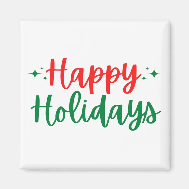 Happy Holidays Magnet (Front)