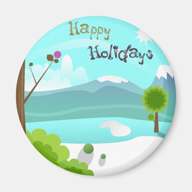 Happy Holidays Magnet (Front)