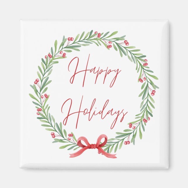 Happy Holidays Magnet  (Front)