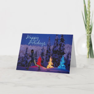 Happy Holidays - Male Runner Holiday Card
