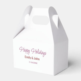 happy holidays maron name date winter christmas bo favour box