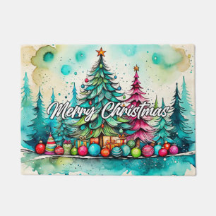 Happy Holidays   Merry Christmas Doormat