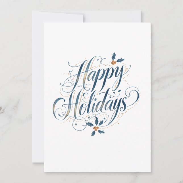 Happy Holidays Merry Christmas Family New Year Card (Front)