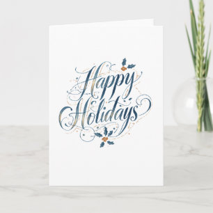 Happy Holidays Merry Christmas Family New Year Card