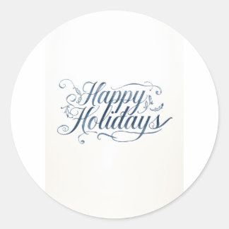 Happy Holidays Merry Christmas Family New Year Classic Round Sticker
