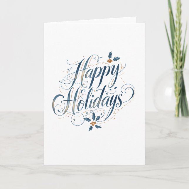 Happy Holidays Merry Christmas Family New Year Holiday Card (Front)