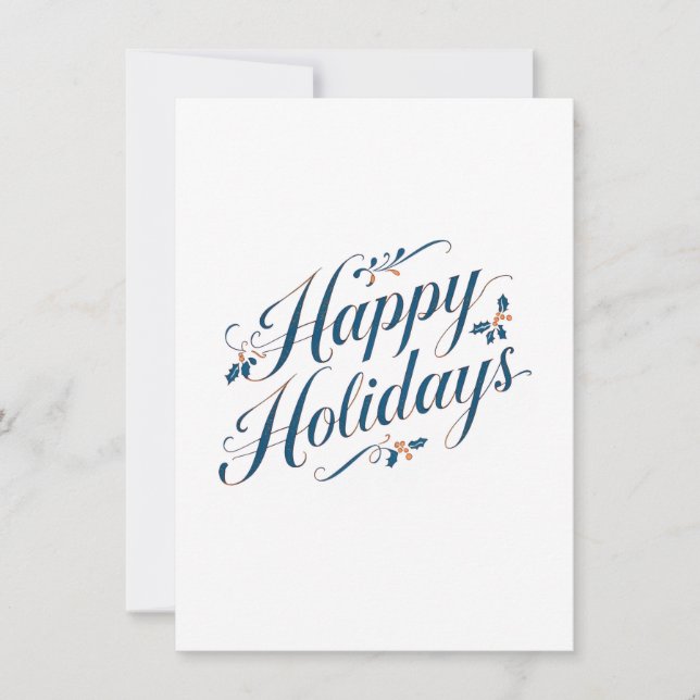Happy Holidays Merry Christmas Family New Year Holiday Card (Front)