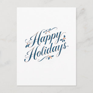 Happy Holidays Merry Christmas Family New Year Holiday Postcard