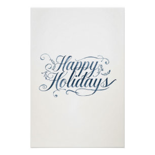 Happy Holidays Merry Christmas Family New Year Poster