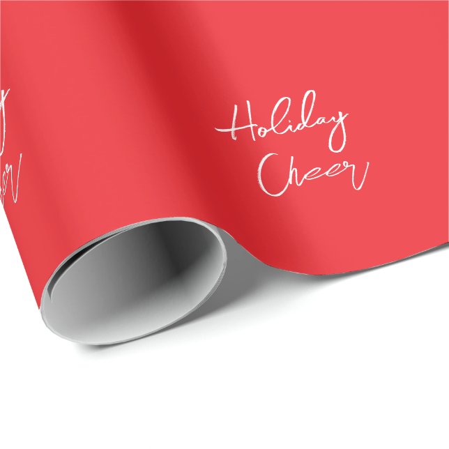 Happy Holidays Merry Christmas New Year Wrapping Paper (Roll Corner)