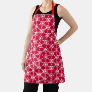 Happy Holidays Merry Christmas Snowflakes Apron