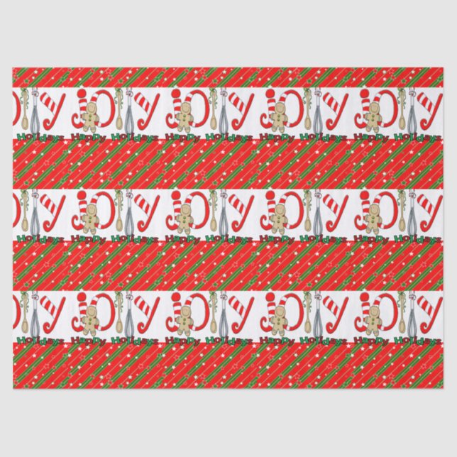 Happy Holidays Merry Christmas Tissue Paper (Front)