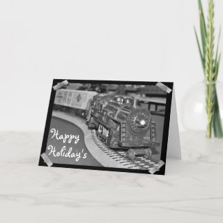 Happy Holiday's Model Train Card