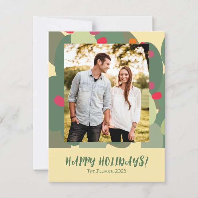 happy holidays modern christmas holiday card (Front)