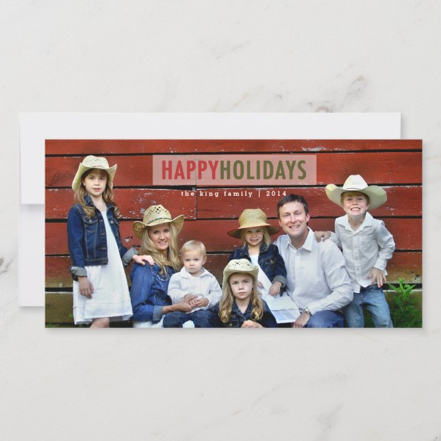 HAPPY HOLIDAYS | MODERN HOLIDAY PHOTO CARD (Front)