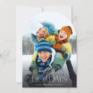 Happy Holidays Modern Minimalist Arc Invitation
