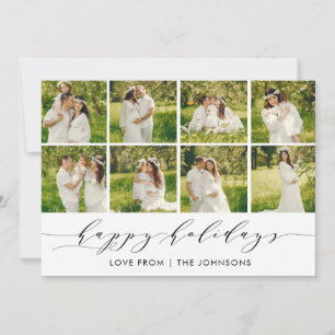 Happy Holidays Modern Photo Collage Card