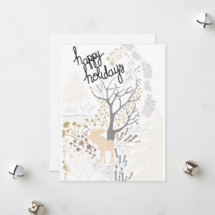 Happy Holidays Moose Holiday Card