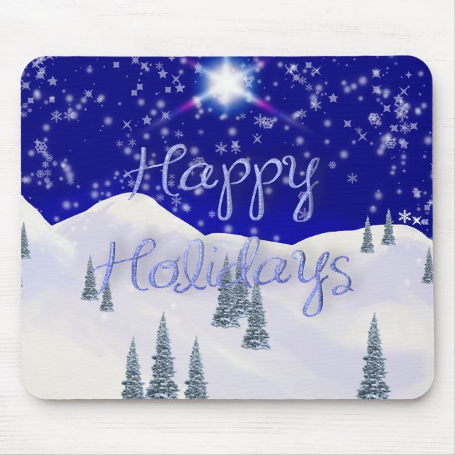 Happy Holidays Mouse Mat (Front)