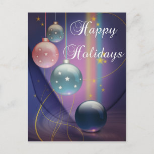 Happy Holidays Multi Bulbs Holiday Postcard