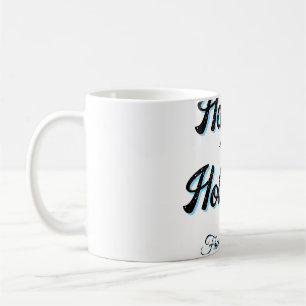 Happy holidays name family gifts stylish retro boh coffee mug