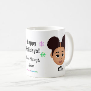 Happy Holidays Natural Hair Coffee Mug