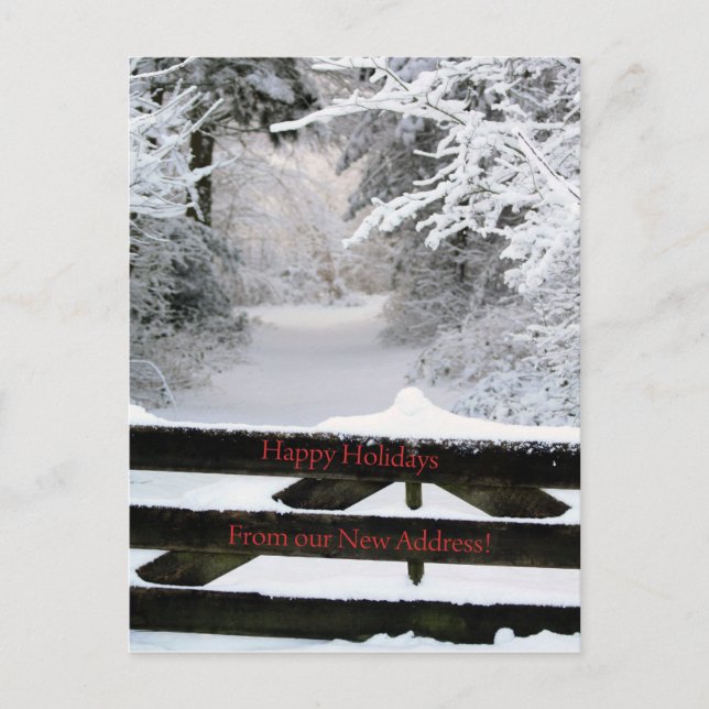 Happy Holidays - New Address Christmas Card (Front)