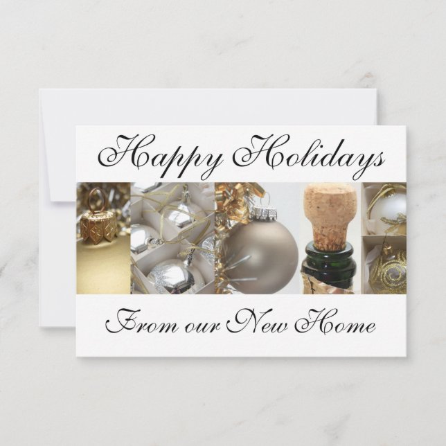 Happy Holidays - New Address Christmas Card (Front)